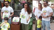Soha Ali Kunal Khemu Children Book Launch में Taimur ने Media से छुपाया मुंह FULL VIDEO | Boldsky
