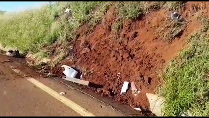 Jovem fica ferido em grave acidente na rodovia BR-467, em Cascavel