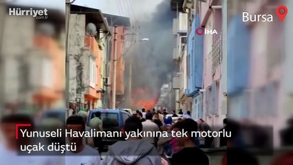 Yunuseli Havalimanı yakınına tek motorlu uçak düştü