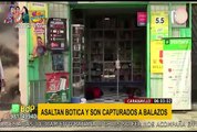 Carabayllo: extranjeros asaltan botica y son capturados a balazos