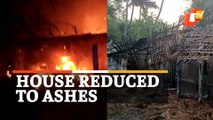 Massive Fire Engulfs House In Odisha’s Bhadrak