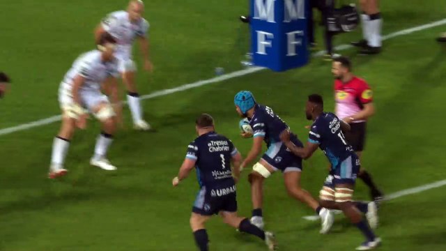 TOP 14 - Essai de Florian VERHAEGE (MHR) - Montpellier Hérault Rugby - Union Bordeaux Bègles - Saison 2021/2022