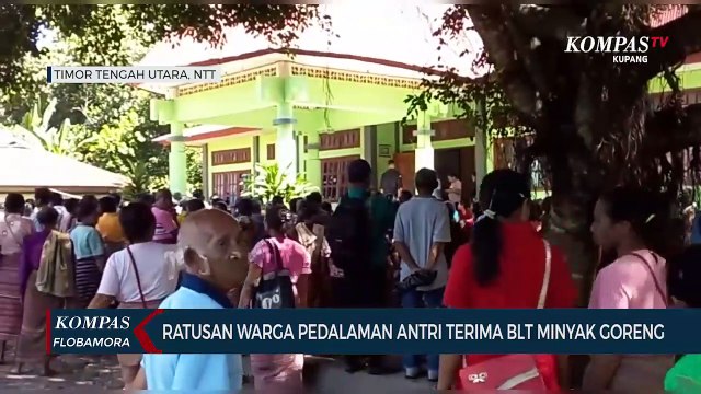 Ratusan Warga Pedalaman Antri Terima BLT Minyak Goreng