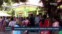 Ratusan Warga Pedalaman Antri Terima BLT Minyak Goreng