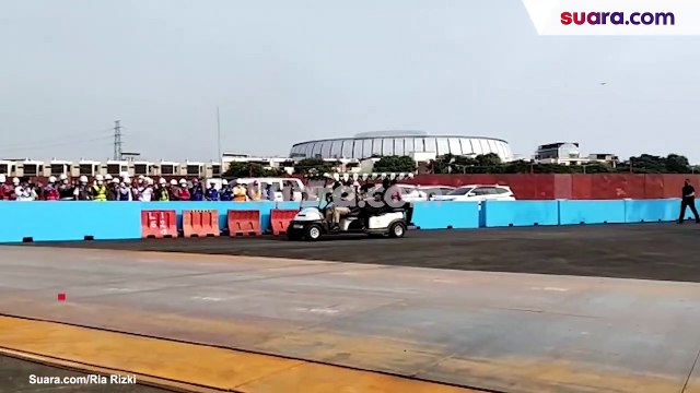 Ditemani Anies, Jokowi Sidak Persiapan Sirkuit Formula E Ancol