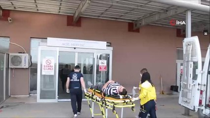 Üzerine 220 kiloluk iplik balyası düşen işçi yaralandı