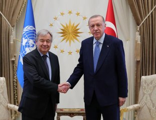 Cumhurbaşkanı Erdoğan, BM Genel Sekreteri Antonio Guterres'i kabul etti