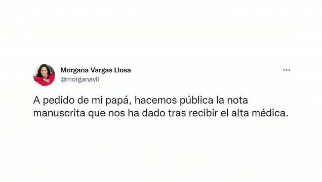 Mario Vargas Llosa recibe el alta tras vencer al covid