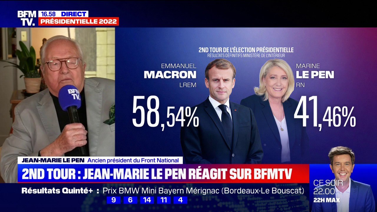 Jean-Marie Le Pen: "Nous sommes dans l'attente d'un succès à la suite d'une série de déceptions qui ne nous ont pas découragées"