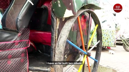 Street boy stuns Kenyans after designing a robotic-driven Tuk Tuk