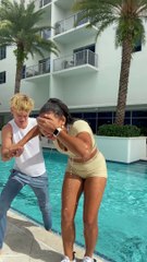 Girl Needing a Towel Gets Baking Flour Instead