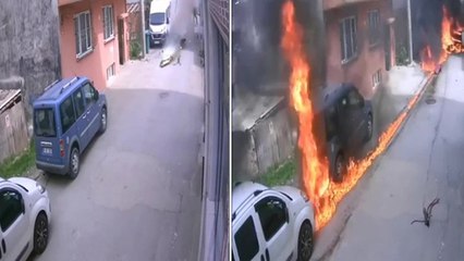 Bursa'da uçağın düşme anı kamerada!