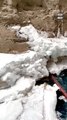 Mesmerizing Footage of Frozen Waterfall in Canada