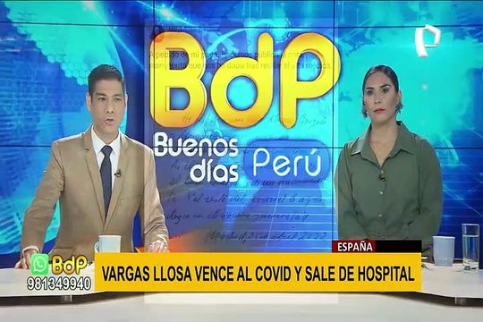 Mario Vargas Llosa sale de hospital de Madrid tras vencer al covid-19