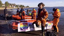 Greenpeace bloquea un petrolero ruso en Noruega