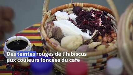 Café, thé, hibiscus: la recette des couleurs d'un artiste soudanais
