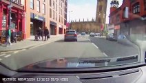 Woman Riding Scooter Gets Doored by Guy in Parked Car
