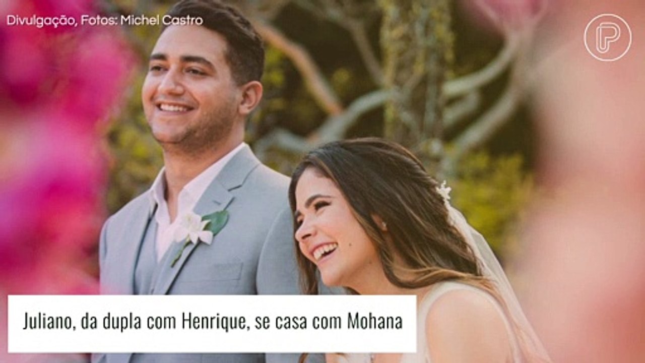 Juliano, da dupla com Henrique, se casa com Mohana após 13 anos de relacionamento. Veja fotos!