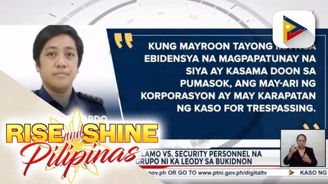 PNP, naghain ng reklamo vs. security personnel na nagpaputok sa grupo ni Ka Leody sa Bukidnon