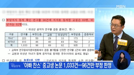 신문브리핑 5 "'아빠 찬스' 중고생 논문 1,033건…96건만 부정 판정" 외 주요기사