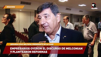 Empresarios oyeron el discurso de Melconian y plantearon reformas