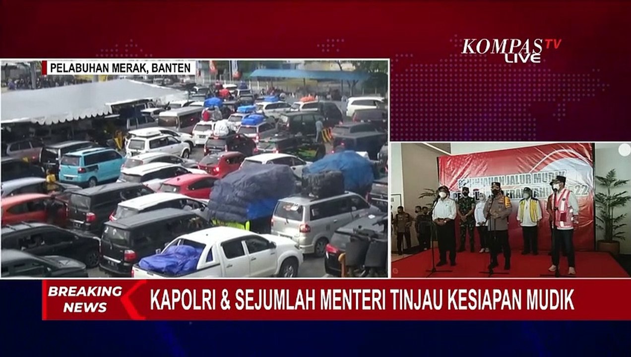 Kapolri dan Menteri Pantau Pelabuhan Merak, Prediksi Puncak Arus Mudik H-3 Lebaran