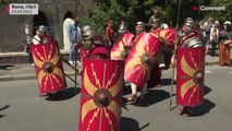 برپایی آئین‌های باستانی و رژه گلادیاتورها در جشن ۲۷۷۵مین سال تأسیس رم