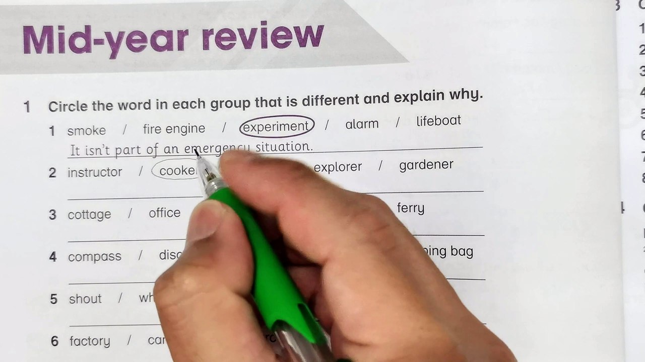 Year 6 Academy Stars Workbook Answer Page 58Unit 1 - Unit 5Mid-year review