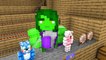 Monster School  - HUGGY WUGGY and BABY ZOMBIE GIRL - Minecraft Animation