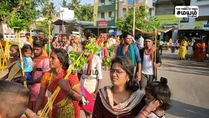 வைத்தீஸ்வரன் கோயிலுக்கு  பாதயாத்திரையாக வந்து பக்தர்கள் நேர்த்திக்கடன்..!