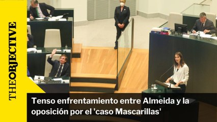 Tenso enfrentamiento entre Almeida y la oposición por el 'caso Mascarillas'