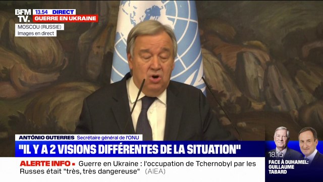 Antonio Guterres, secrétaire général de l'ONU, préoccupé par les différents rapports de violations du droit international en Ukraine