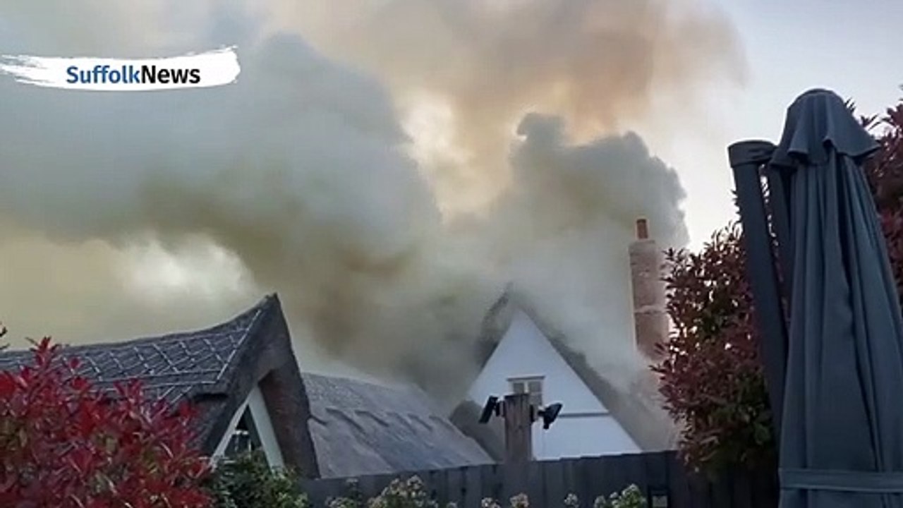 Hengrave thatched property fire
