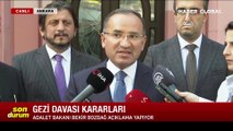 Adalet Bakanı Bekir Bozdağ'dan Gezi Parkı davası kararı açıklaması: ABD ve Almanya kendi hukuk sistemine baksın