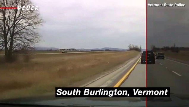 Must See! Chair Flies Out of Truck-bed on Highway, Smashes Through Police Officer’s Windshield