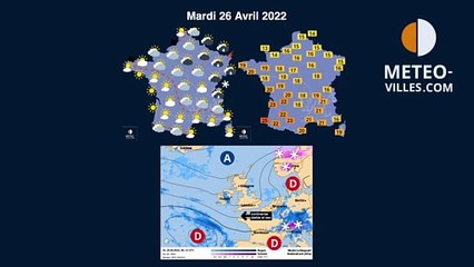 prévisions météo du mardi 26 avril 2022