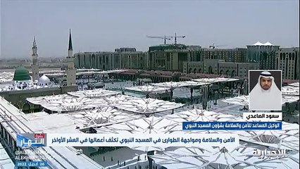 下载视频: فيديو الوكيل المساعد للأمن والسلامة والطوارئ والأزمات بشؤون المسجد النبوي مواقف المسجد النبوي تتسع إلى أكثر من 4300 سيارة - - نشرة_النهار - ال