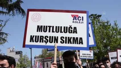 Lise öğrencileri "Mutluluğa kurşun sıkma" kampanyasına dikkati çekti