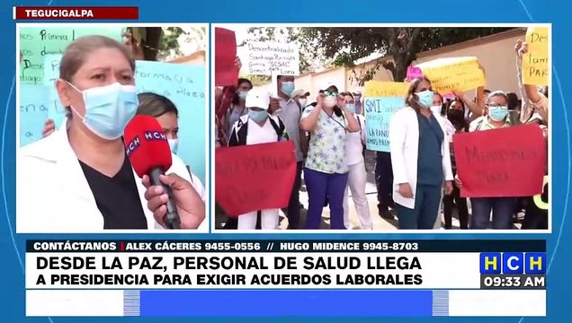¡Frente a Presidencial! Personal sanitario de La Paz protesta exigiendo plazas laborales