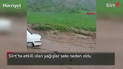 Siirt'te etkili olan yağışlar sele neden oldu
