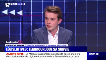 Stanislas Rigault (Reconquête), appelle au dialogue entre Marine Le Pen et Éric Zemmour