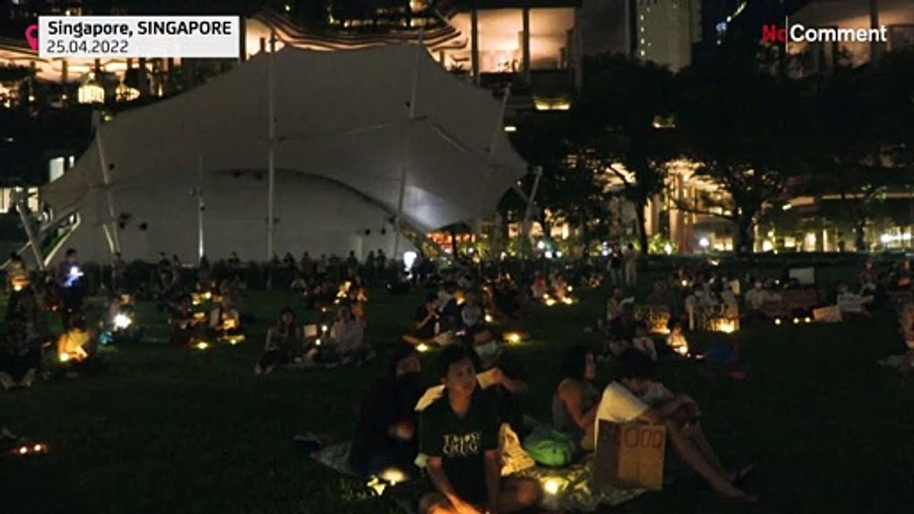 Manifestation contre la peine de mort à Singapour