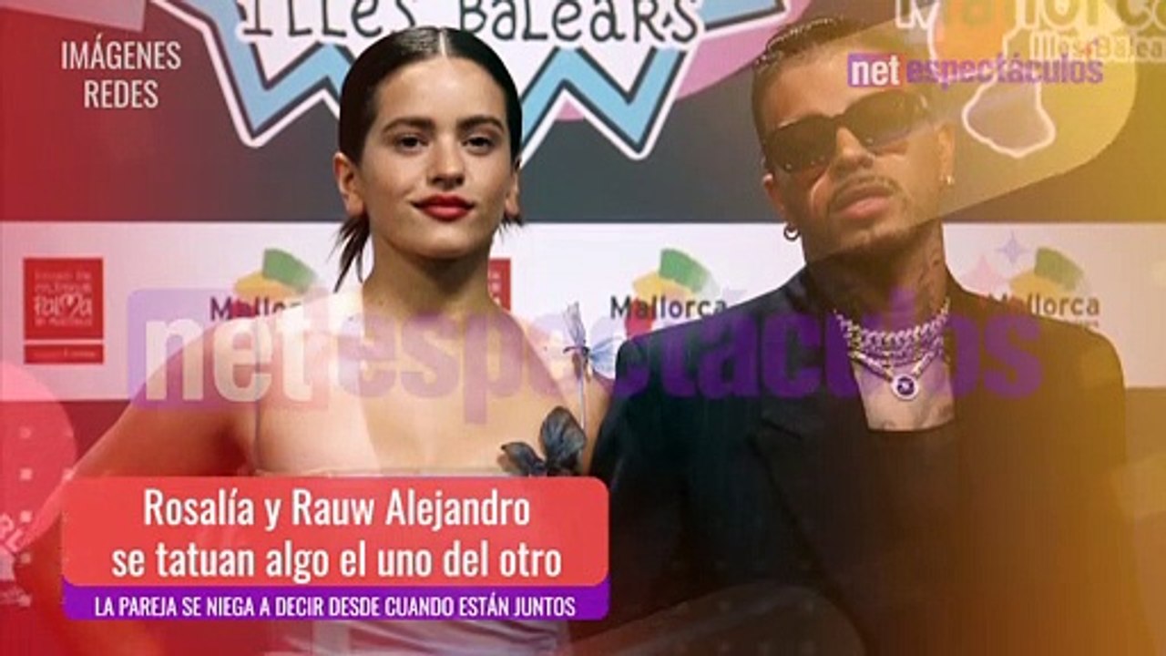 Rauw Alejandro se tatúa a La Rosalía