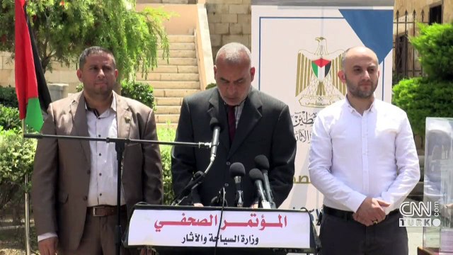 4500 yıllık heykel Gazze'de çıkarıldı