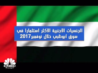 الجنسيات الأجنبية الأكثر استثمارا في سوق أبوظبي خلال نوفمبر 2017