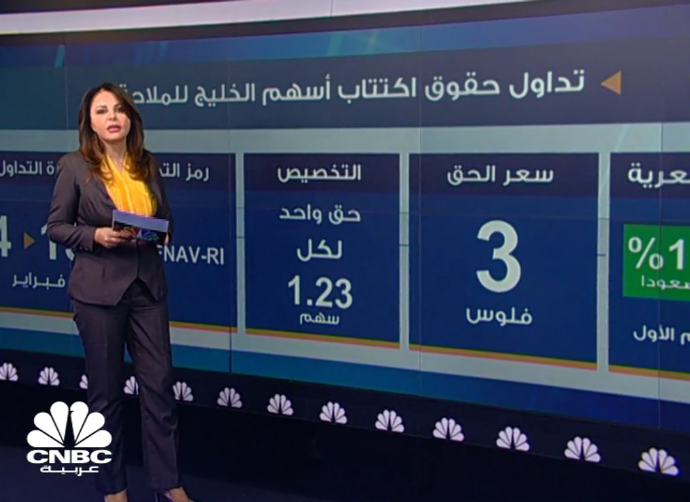 سوق دبي المالي يحدد سعر افتتاح حق اكتتاب أسهم زيادة رأسمال شركة الخليج للملاحة عند 3 فلوس