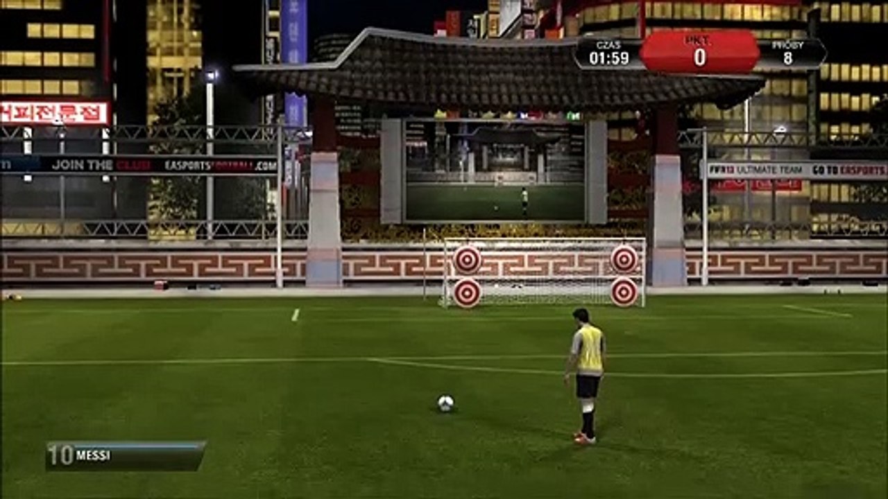 FIFA 13 training games - free throws - belly level