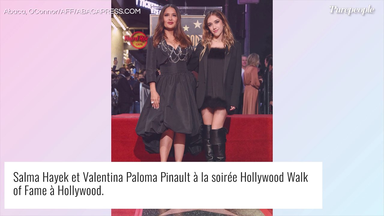 Salma Hayek et sa fille, véritables soeurs jumelles : à 14 ans, Valentina est le sosie de maman !