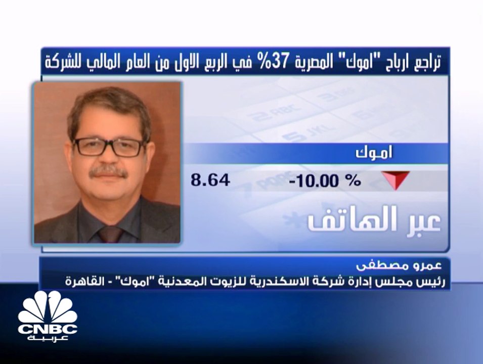 رئيس مجلس إدارة "أموك" المصرية لـ CNBC عربية :  تأجيل برنامج الطروحات الحكومية جاء إيجابياً بالنسبة للشركة