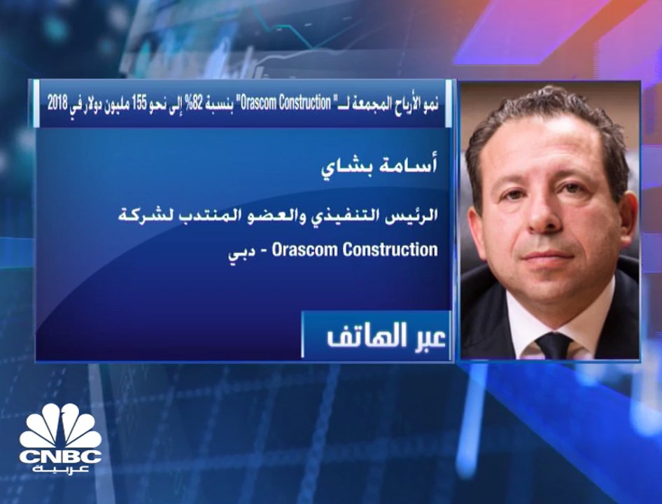 الرئيس التنفيذي  لـ"Orascom Construction" لـCNBC عربية: 4.3 مليارات دولار حجم أعمال الشركة قيد التنفيذ